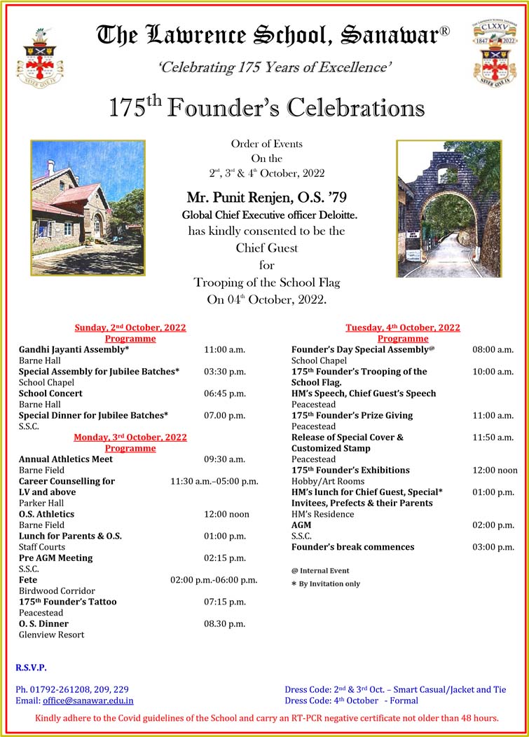  Order of Events for our Dodransbicentennial Founder